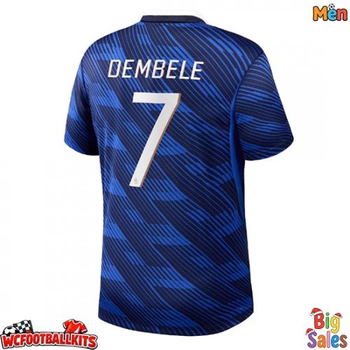 France Ousmane Dembele #7 Replica Home Stadium Shirt World Cup 2026 Short Sleeve